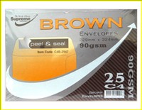 Envelope Brown C4 20pk 90gsm C4-2947