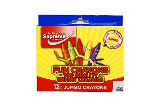 Crayons 12pk Jumbo Supreme CY-7059