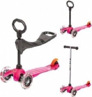 Mini Micro Scooter With Seat Pink MM0085