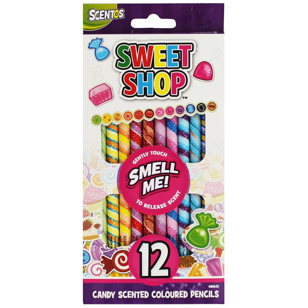 Sweet Shop Candy scented colouring pencils 12pk