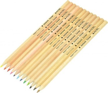Colouring Pencils Natural 12 Pack Adel