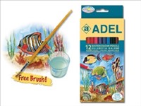 Watercolour Pencils 12pk Adel (Hang Pack)