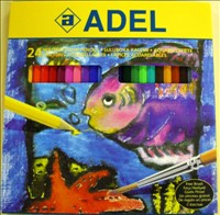 Watercolour Pencils 24pk Adel (Hang Pack)