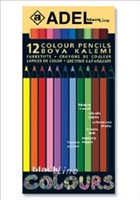 Colouring Pencils 12pk Blackline Adel