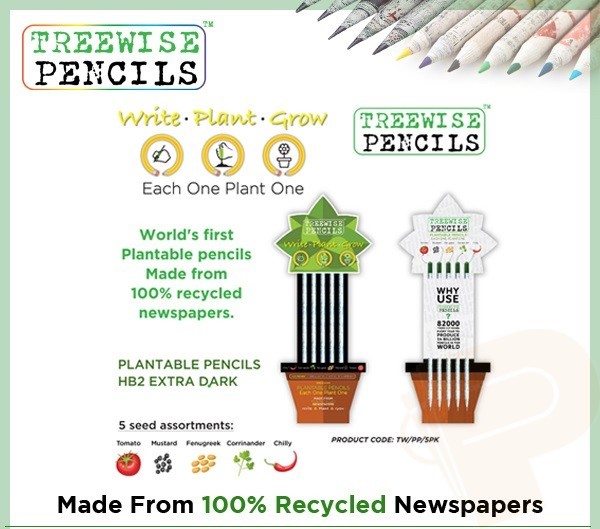 Plant A Pencil 5 pack HB Treewise