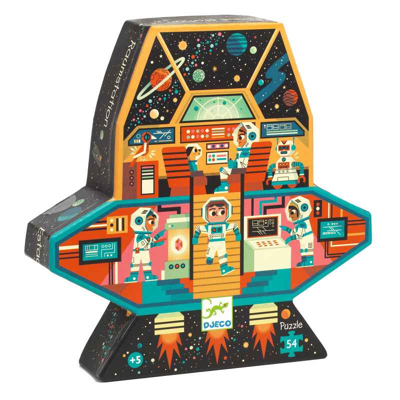 Djeco - Silhouette Puzzles Space Station