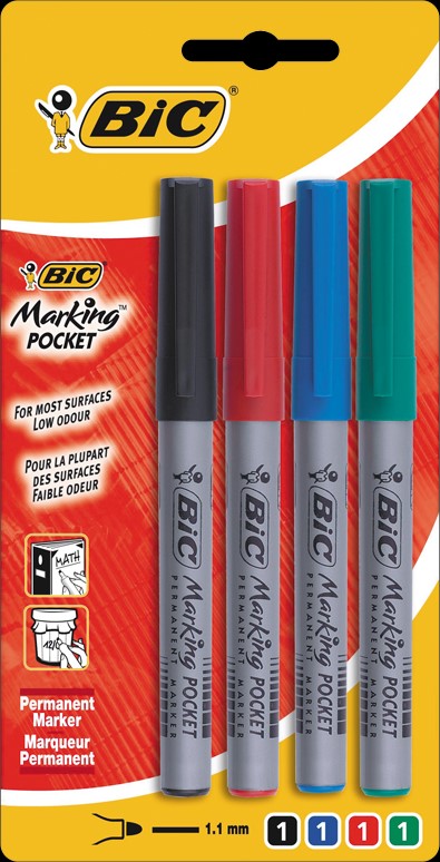 Permanent Marker 4 Pack Bic