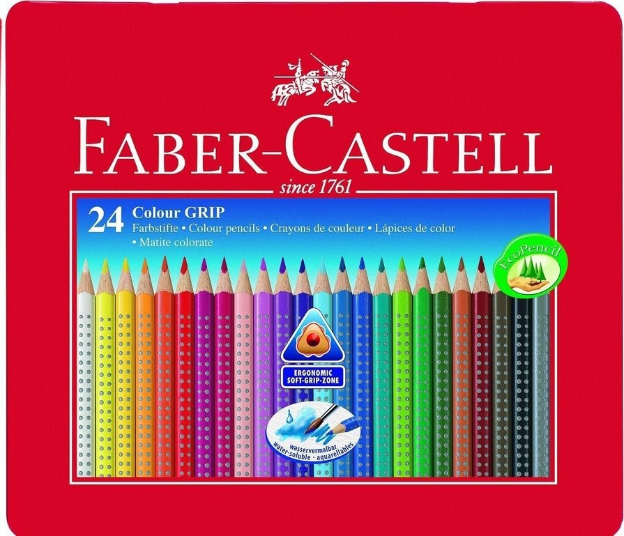 Colour Grip Pencils Tin of 24