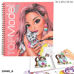 Create Your Top Model Kitty Colouring Book