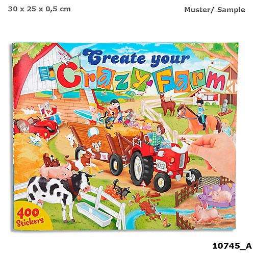 Create Your Crazy Farm Stickers Book