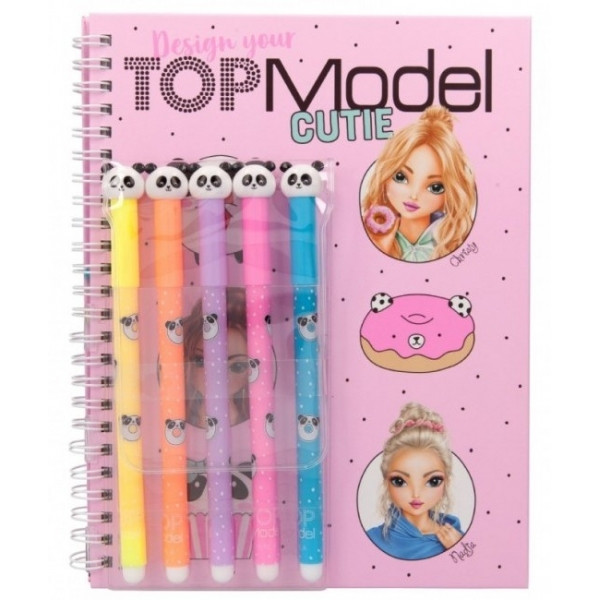 TOPModel Colouring Book with Felt Pens