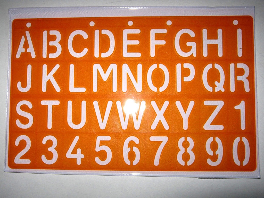 Stencil 30mm Letters and Numbers HX93019 Standardgraph