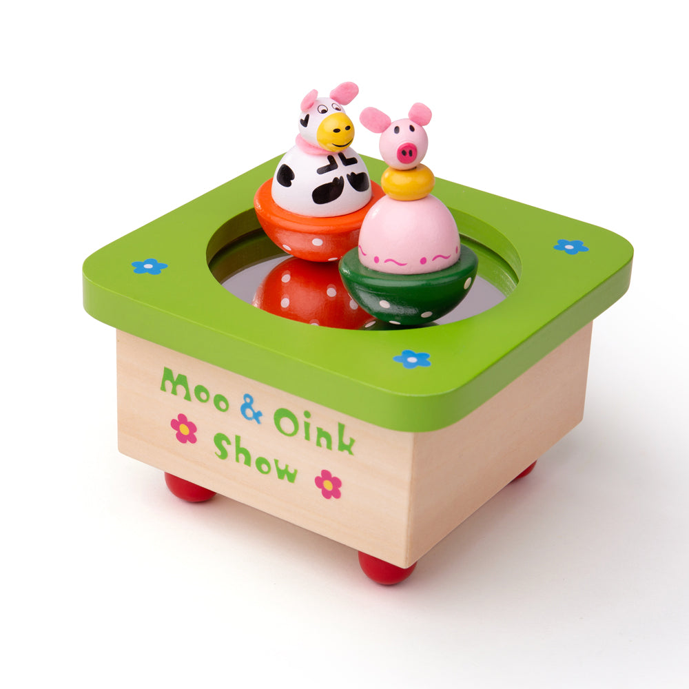 Moo and Oink Wooden Toy Tidlo