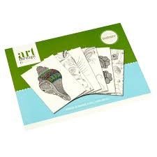 [5051265500656] Colouring Posters Art Therapy Nature Green 6pk