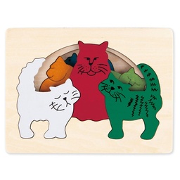 [6943478014718] Wooden Puzzle Collection Cats (Jigsaw)