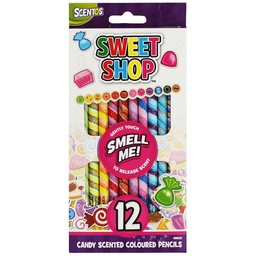 [8463760486019] Sweet Shop Candy scented colouring pencils 12pk
