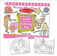 [0000772142250] Jumbo Colouring Pad Pink Melissa and Doug