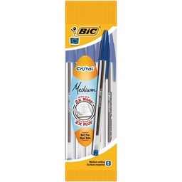 [0070330100749] Bic Pen 5 pack Blue Cristal Original