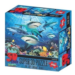 [0670889108045] Puzzle Shark Reef 3D 150 pieces (Jigsaw)