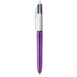 [3086123310407] Bic 4 Colour Pen Shine Purple
