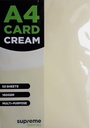 Card Cream A4 50pk 160gsm Supreme