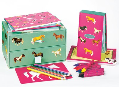 Book Drawer Box Horses