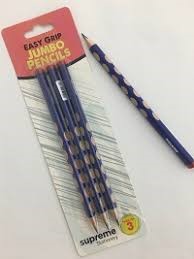 Jumbo Pencils 3pc Easy Grip Supreme