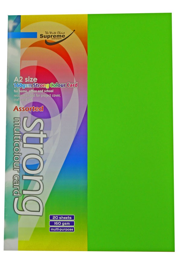 Card A2 Multi Colour SRA2 20PK SU