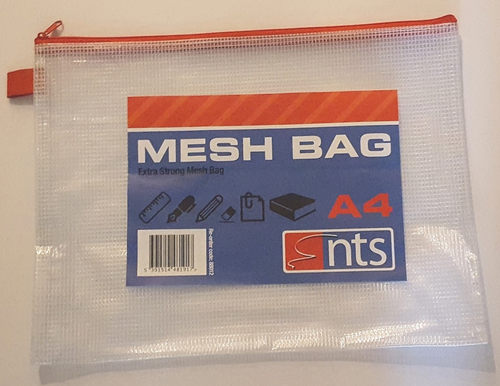 Mesh Bag A4 Extra Strong with Zipper