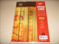 CARD CREAM A5 50 PK SUPREME