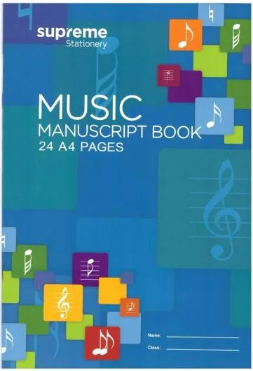[5391515231559] Music Manuscript Book A4 Supreme