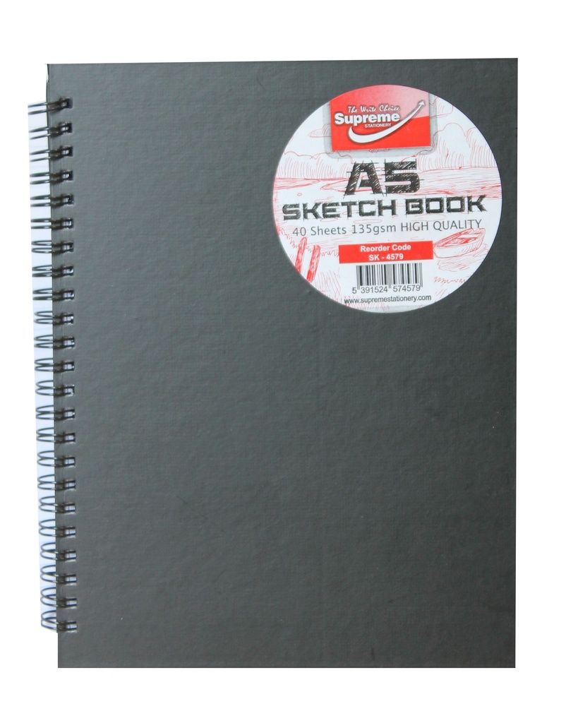 A5 Sketch Book 40 sheets 135gsm high quality Supreme