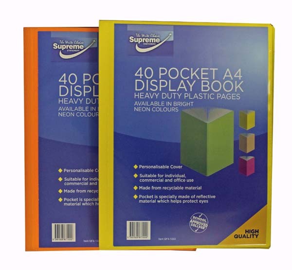 Display Book 40 Pocket Neon QF4-1222 Supreme