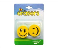 Erasers Smiley Face 2pcs SE-2151 Supreme