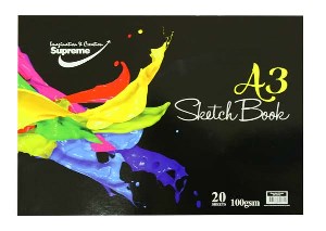 [5391528790715] Sketch Book A3 100GSM 20 Sheets SK-0715 Supreme