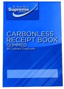 Cash Receipt Book Carbonless RB-1026 Supreme