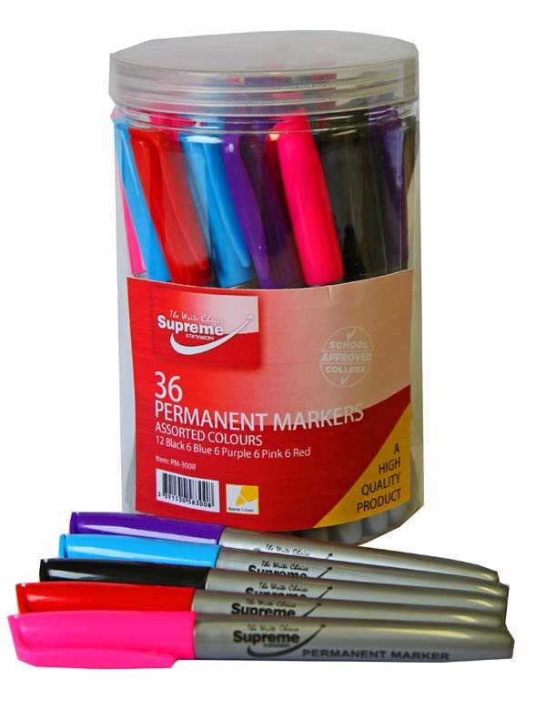 Permanent Marker, Assorted Colours