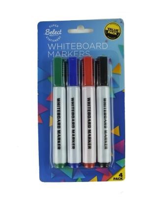 Whiteboard Markers 4pk Large Asstd