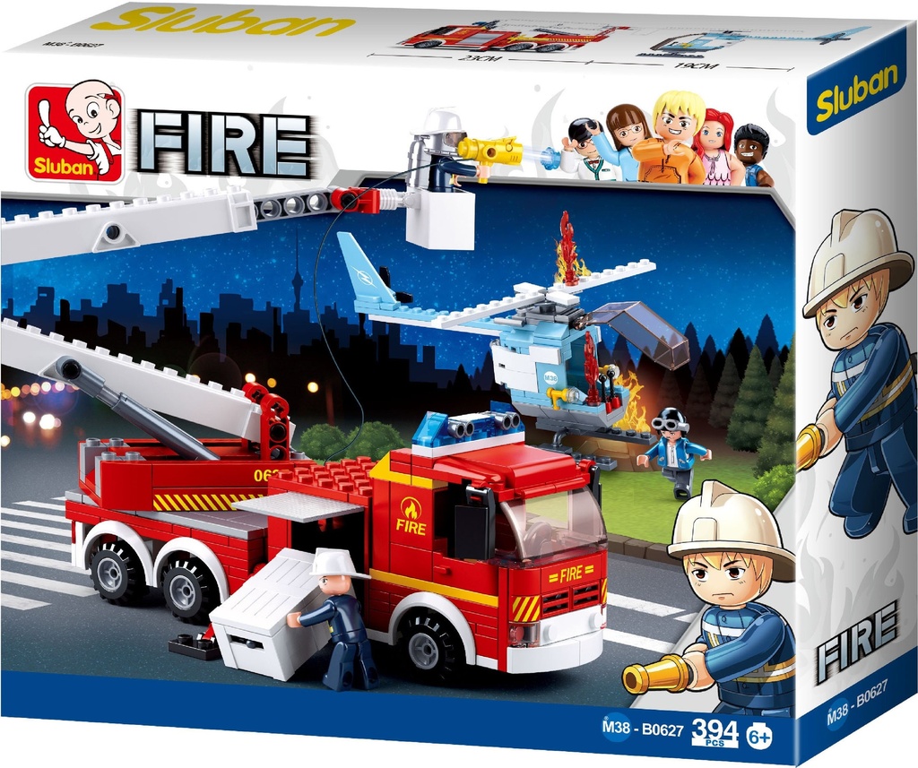 Platform Fire Truck and Helicopter Sluban