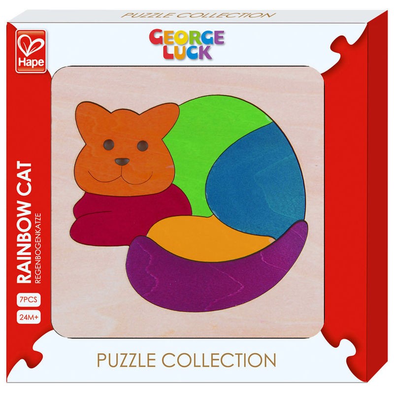 Wooden Puzzle Collection Rainbow Cat (Jigsaw)