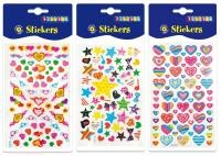 Sticker Pack Puffy Hearts and Stars Playbox