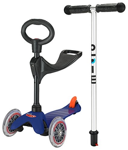 Mini Micro Scooter With Seat Blue