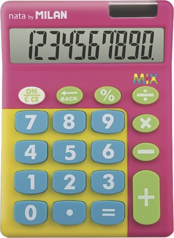 Calculator 10-digit Mix Pink Milan