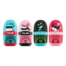 [8411574071204] Sharpener and Eraser capsule Super Heros Milan