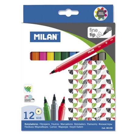 Markers Fine Tip water based 12 pack