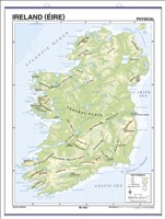 Map Ireland Physical / Political 140 x 100 cm Edigol