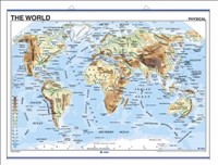 Map World Physical / Political 140 x 100 cm Edigol