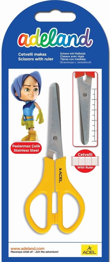 [8690826101498] Scissors With Ruler Adeland