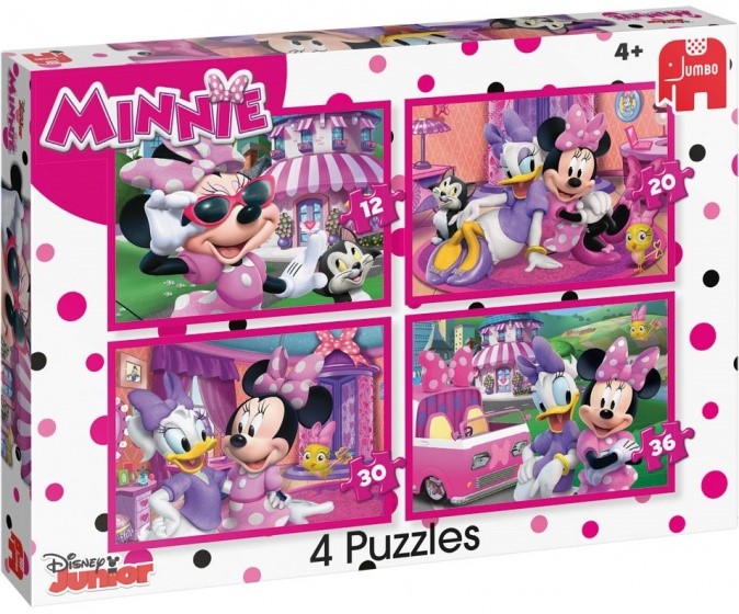 Puzzle Minnie Mouse 4 Puzzles (Jigsaw)