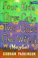 FOUR KIDS THREE CATS TWO COWS ONE WITCH